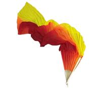 WEOKDFHA Ventaglio per Danza del Ventre Velo di Seta Danza del Ventre, Vero ventaglio Lungo, Ballerino, Puntelli for Prestazioni, Bandiera lode della Chiesa, Streamer(Color 19,180cm)