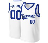 WEOPLKIN Maglia Allenamento Basket Personalizzabile 2026, Maglie da Basket Personalizzate con Nome, Numero della Squadra e Logo Canotta Basket Uomo/Bambino Blu
