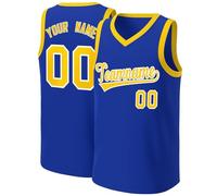 WEOPLKIN Maglia Allenamento Basket Personalizzabile 2026, Maglie da Basket Personalizzate con Nome, Numero della Squadra e Logo Canotta Basket Uomo/Bambino Blu
