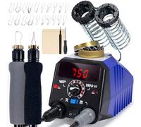 WEP 939D-VI - Kit per la combustione del legno a doppia penna, 250-750℃/682-150°F A/B, con 2 penne staccabili, 20 punte per bruciatori a legna, supporto a doppio cilindro, adatto per pirografia, kit