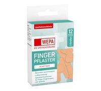 WEPA Cerotti Elastici per Dita, 12 Pezzi in 3 Formati, Cerotti per Polpastrelli, Articolazioni e Dita, Colore Beige, per la Medicazione di Piccole Ferite