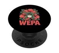Wepa Rana Coqui portoricana Amante dell'ibisco PopSockets PopGrip Adesivo