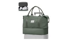 WEPLAN Borsone da Viaggio Donna Borsa Bagaglio a Mano 40x30x20 Ryanair | Borsa da Viaggio con Scomparto Scarpe Borsa Parto Ospedale Mamma Borsa da Cabina Weekend Borsone Palestra,A03-Verde Militare