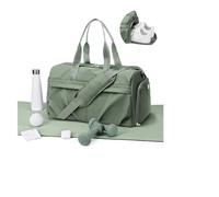 WEPLAN Borsone Palestra Donna Uomo Borsa Palestra con Scomparto Scarpe e Tasca Umida Borsone da Viaggio Weekend Borsa Sportiva Piscina Donna Impermeabile Gym Bag Duffel Bag,C5-Verde Militare