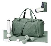 WEPLAN Borsone Palestra Donna Uomo Borsa Sportiva Borsa da Viaggio Gym Bag | Borsa Weekend con Scomparto Scarpe e Tasca Umida Impermeabile Borsa Piscina Palestra Travel Duffel Bag,A3-Verde Militare