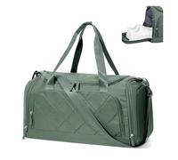 WEPLAN Borsone Palestra Donna Uomo Borsa Sportiva Piscina Borsa da Viaggio | Borsa Palestra con Scomparto Scarpe e Tasca Umida Gym Bag Impermeabile Borsa Weekend Travel Duffel Bag,A3-Verde Militare