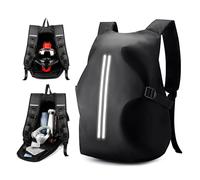 WEPLAN Zaino per casco, da uomo e donna, zaino da moto, impermeabile, zaino da viaggio, nero, L