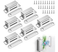 Weploda 6 Pezzi Acciaio Inox Serratura Magnetica, Chiusura Magnetica Extra Forte, Calamita Porta, Magnete Per Armadietto, Calamite Per Mobili Chiusura, Forti Magneti Per Armadi In Acciaio Inossidabile