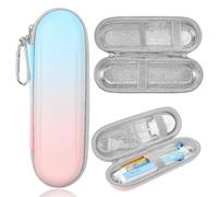 Weploda Custodia Da Viaggio Spazzolino Elettrico, Custodia Spazzolino Elettrico Pu, Per Spazzolino Elettrico Braun Oral B/Oral-B Pro/Sonicare Spazzolino Elettrico(Colore Sfumato Blu Rosa)