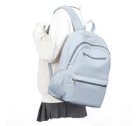WEPOET Zaino leggero per la scuola secondaria per donne e uomini, carino zaino da scuola per adolescenti, ragazzi ragazze, zaino casual impermeabile con tasche multiple, Blu, 18.1" x 11.8" x 5.1