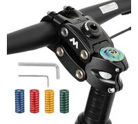Weppduk Attacco manubrio da strada a 7 gradi con 4 molle ammortizzanti, sistema ammortizzante con comfort per le spalle, maniglia ammortizzante per mountain bike