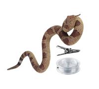 Weppduk Giocattolo a serpente con clip, giocattolo in silicone, serpente giocattolo simulato con corda e clip per una facile installazione, artigianato in silicone decorazione per la casa infestata