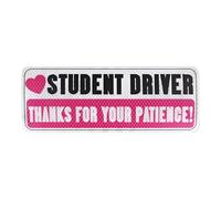 Weppduk Magnete per auto con scritta "Driver In Training", adesivo riflettente ad alta visibilità, con scritta in lingua inglese "Thank for your patience", cartello riutilizzabile, per il nuovo