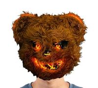 Weppduk Maschera per il viso di Halloween da coniglietto incandescente, regolabile, horror urlo, maschera per Halloween