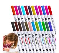 Weppduk Pennarelli a pennello a punta fine | Pennarelli a punta fine e pennello per bambini, estetici a base d'acqua, per la scuola, per scrivere, pianificare, insegnare