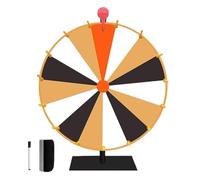 Weppduk Ruota da Tavolo con 10/15 Fessure, Rotella Portatile per Roulette, Gioco colorato con Supporto per Carnevale, fiere, attività di Vacanza