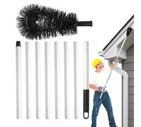 Weppduk Spazzola per grondaia con estensione, spazzola per la pulizia efficiente per grondaie, strumento per la pulizia del tetto, spazzola portatile per rimuovere del tetto, detriti
