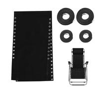 Weppduk Tessuto per sedia reclinabile | Kit di riparazione sedia portatile ampio panno di riparazione, multifunzionale flessibile elastico esterno sedia pieghevole tessuto con 4 corde per sedia