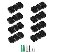 WeqeYent 16 pezzi (8 paia) Ganci per Foto, Mobili Connettore Incastro Robusto per Impieghi Gravosi, Gancio Appendi Quadri per Appendere Immagine, Cornice, Specchi (Nero)