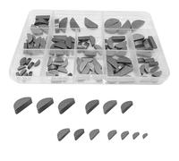 WeqeYent Assortimento di 100 chiavi a forma di piuma, 13 misure, set di chiavi a mezzaluna, puleggia volano, albero motore, kit di fissaggio per industria meccanica