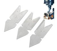 Weqizuerqi Centro, filo a coda di pesce, per filettatura a vite, 3 pezzi, per tornio, in acciaio, per la lavorazione dei metalli