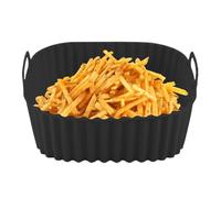 Weqizuerqi Fondi Per Friggitrice Ad Aria Riutilizzabili - Quadrato Forno Air Fryer - Vassoio da Forno Antiaderente per Cucinare Arrostire Grigliare Pizza e Torte Ideale per Casa e Campeggio