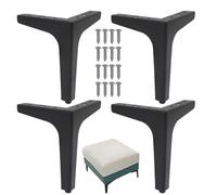 Weqizuerqi Gambe in metallo per tavolo, gambe ad alto carico per tavolo, base angolata con supporto triangolare per mobili in stile industriale, cucina, cucina, bancone casa all'aperto