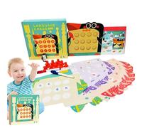 Weqizuerqi Gioco di scacchi abbinati, scacchi di famiglia,Giochi familiari multi giocatori di 2 giocatori in lingua - Attività di competenze motorie creative portatili per il bambino di 3-8 anni
