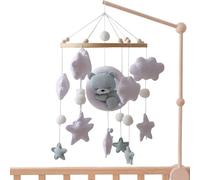 Weqizuerqi Giostrina per culla, con orsetto addormentato, giocattolo per la cameretta dei bambini, decorazione da parete per la camera da letto, le ragazze amano questo gioco