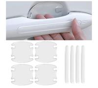 WEQTYSAB 8 Pezzi Adesivo per Maniglia portiera Auto, per Ford Transit Custom (2013-2024) Protezione AntiGraffio Protezioni per Maniglie delle Portiere dell'auto,A