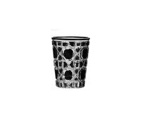 WEQYFDC 310ml Colorful Checkered Glass Cup Style Creative Whiskey Glasses Hand-carved Drinking Water Bottle Summer Coffee Mugs(Black)