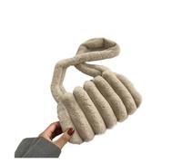 WEQYFDC Borse a tracolla da donna Borsa invernale morbida in peluche sotto le ascelle Borsa a mano soffici a forma di cuore d'amore Borse for telefono(Camel Style Two)