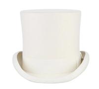 WEQYFDC Cappello alto da gentiluomo in lana Cappelli a cilindro for spettacoli teatrali Cappello Fedora retrò da mago Per Cena All'aperto Abbigliamento Casual(XL(61cm))