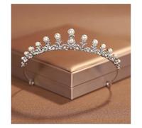 WEQYFDC Copricapo da Sposa Color Argento, Corona, Tiare Compleanno(TS-0038-A)