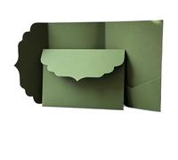 WEQYFDC Invito a nozze fai da te con busta di carta, invito fai da te, biglietto d'invito vuoto(Green)