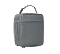 WEQYFDC Lunch Box Storage Tote Mesh Side Pouch Borsa for il pranzo portatile Borse for la scuola dei bambini quadrate(Grey)
