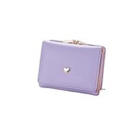 WEQYFDC Portafoglio da donna corto, porta carte, pochette(Light Purple)