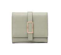 WEQYFDC Portafoglio da donna piccolo, fresco, semplice, alla moda, corto, multi-carta, for adolescenti(Green)