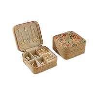 WEQYFDC Scatola portaoggetti in sughero for gioielli, portatile, utile, for anelli, orecchini, cosmetici, doppia scatola da viaggio.(Style3)