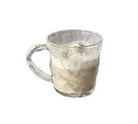 WEQYFDC Striped Bud Straight Cocktail Juice Long Drink Milk Shake Cup Flask Liquor Vodka Glasses for Champagne of Wine(Glacier mug 270ML)