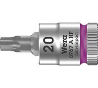 Wera 05003360001 8767 A HF Torx - Bussola Zyklop con attacco 1/4" con funzione di ritenuta, rosa, 05003364001