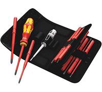 Wera 05003484001 Kraftform Kompakt VDE 16 extra slim 1, Serie giravite isolato con lame intercambiabili, 16 pezzi