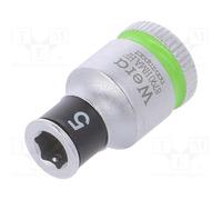 Wera, 8790 HMA HF Bussola per cricchetto Zyklop con attacco da 1/4" con ritegno vite, 5,0 mm