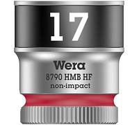 Wera 05003751001 8790 HMB HF - Inserto per chiave a bussola ciclop con attacco da 3/8" con funzione di supporto, 17 x 29 mm, 17