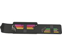 WERA 05004173001 - Hex key set, hexagon socket, 1.5 -10 mm, 9 pieces, multi-colour