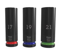 Wera 05004595001 Set di bussole Nero 3 testina/e 1/2" Metrico 17,19,21 mm 30 mm