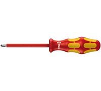 Wera 05006160001 165 Cacciavite isolato I Pz Vde per viti Pz Phillips, 0 x 80 mm, rosso/giallo