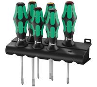 Wera Cacciaviti 335/350/355/6 Kraftform Plus Lasertip + rack, 6pz. Quantità:1