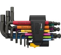 Wera 05022641001 950/9 Hex-Plus - Set di 3 chiavi esagonali, colore: Nero Laser, 9 pezzi