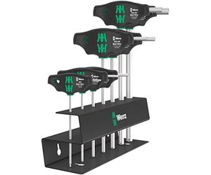 Wera 05023453001 454/7 HF Assortimento 2, giravite a T Hex-Plus con funzione di ritegno, 7 pezzi, Nero